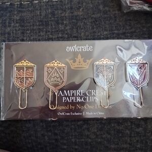 Owlcrate Vampire Crest Paper Clips